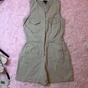 Tan Halogen jumpsuit with pockets #jumpsuit #outfit